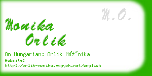 monika orlik business card